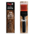 FlexIt for Pride+Groom The 3-In-1 Brush shown next to its retail packaging box. The brush features a black handle, a red bristle head, and a clear cap, while the packaging displays brown hair texture imagery.