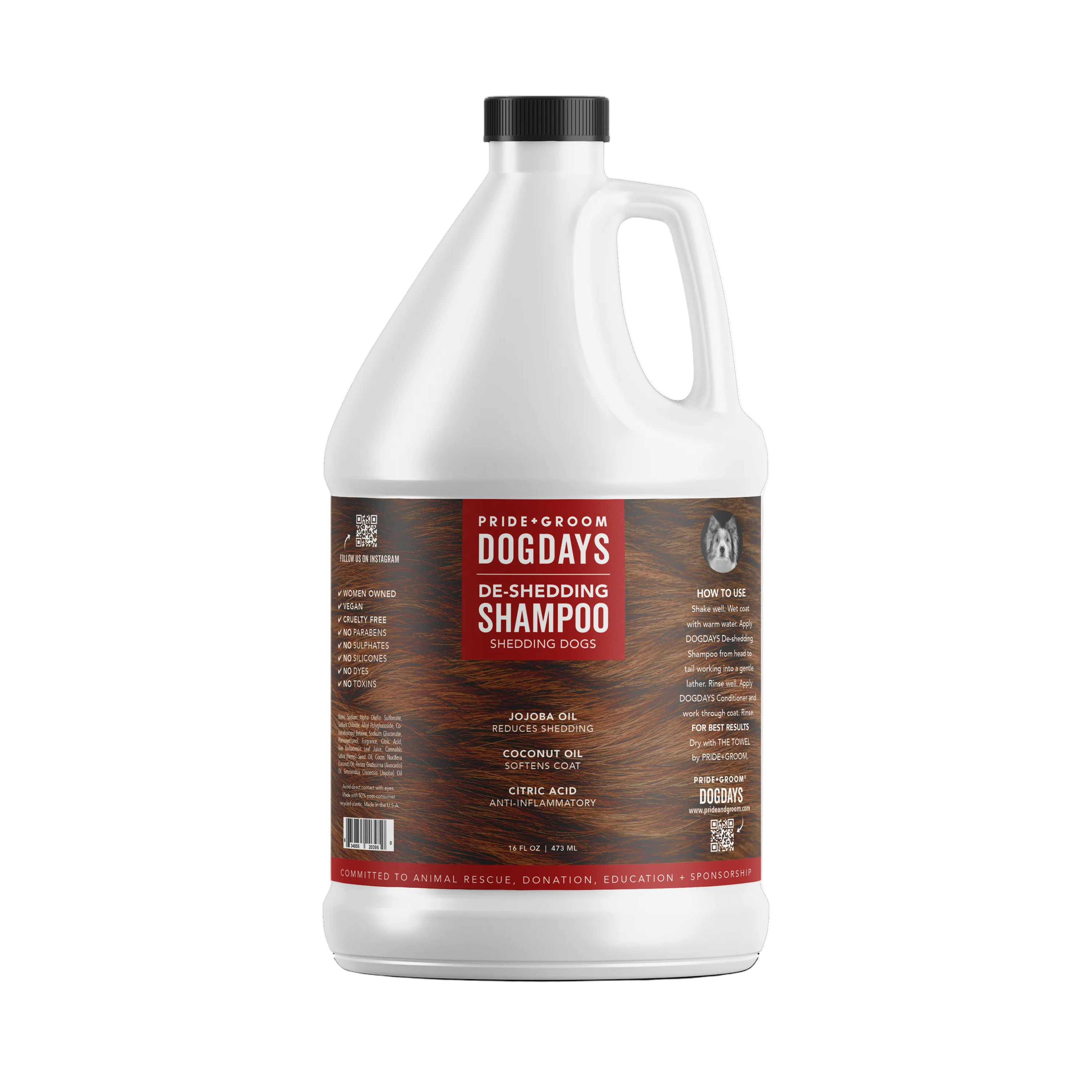 DOGDAYS De-Shedding Shampoo — Deep Moisturizing Deshedding Formula for Dogs