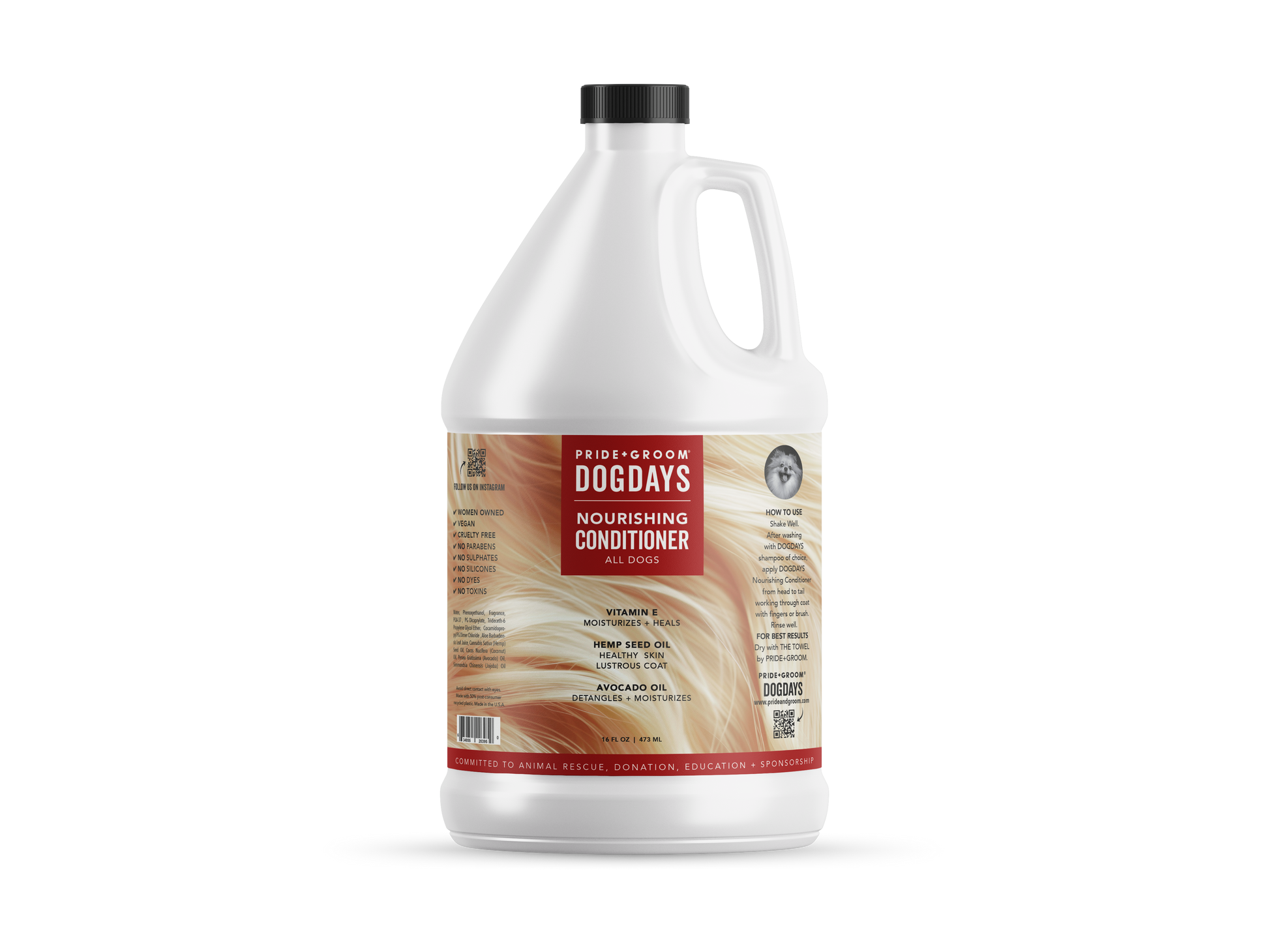 DOGDAYS Moisturizing Dog Conditioner — Hypoallergenic, Detangling, and Soothing for All Coat Types