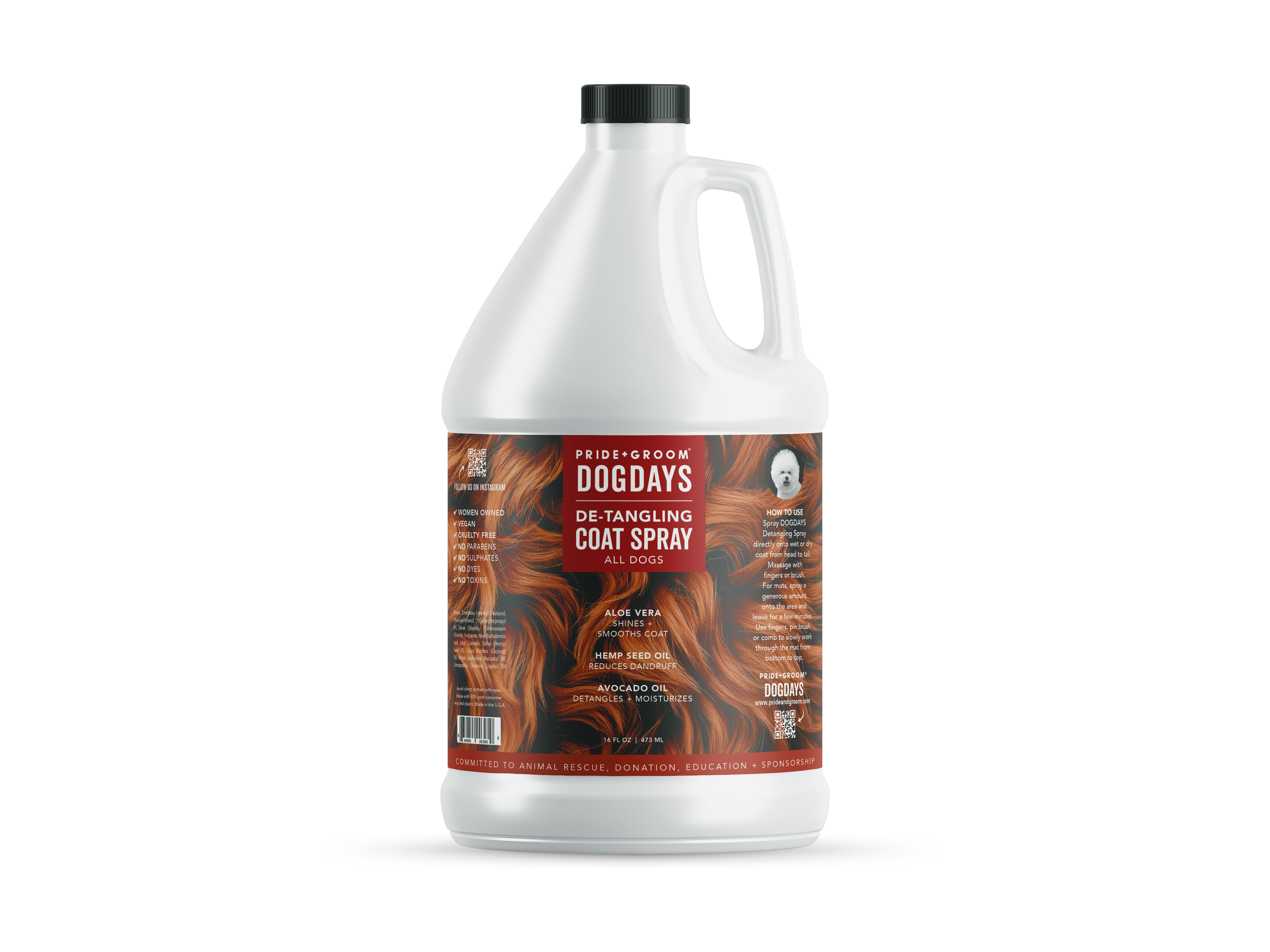 DOGDAYS Leave-In Detangling Spray — Hydrating, Frizz-Control Formula for All Coat Types