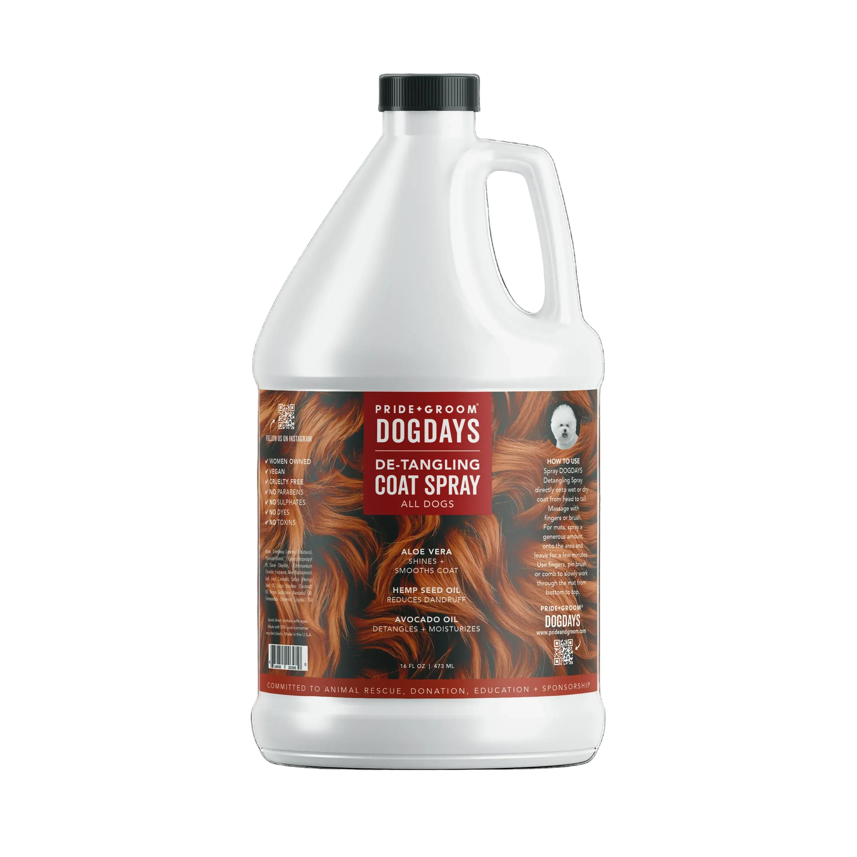 DOGDAYS Leave-In Detangling Spray — Hydrating, Frizz-Control Formula for All Coat Types