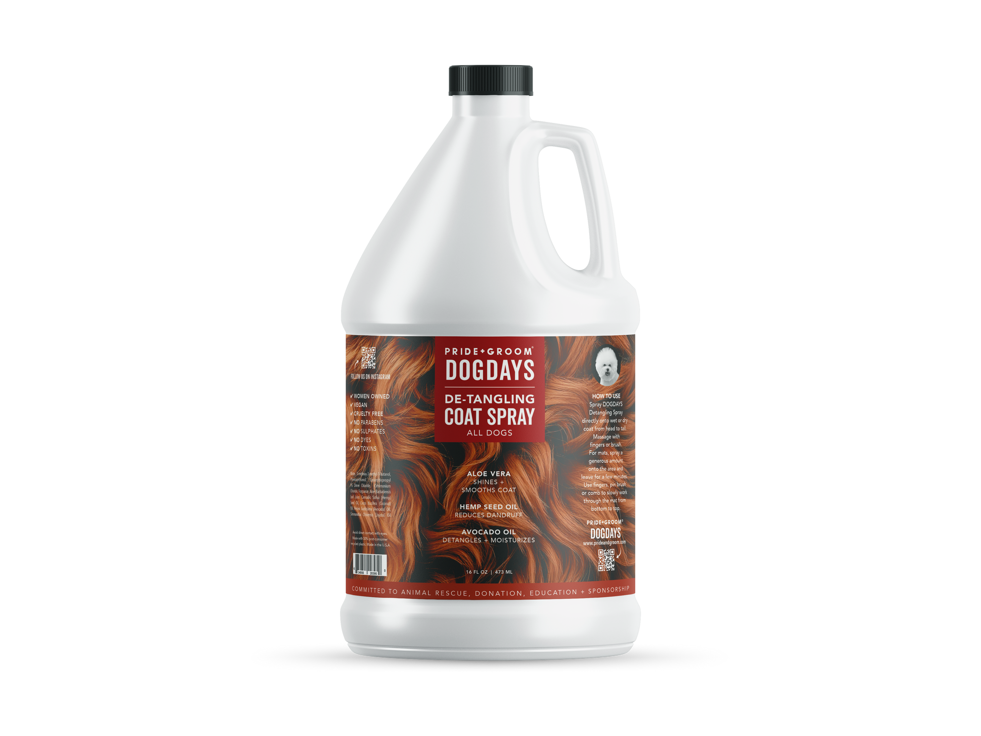 DOGDAYS Leave-In Detangling Spray — Hydrating, Frizz-Control Formula for All Coat Types